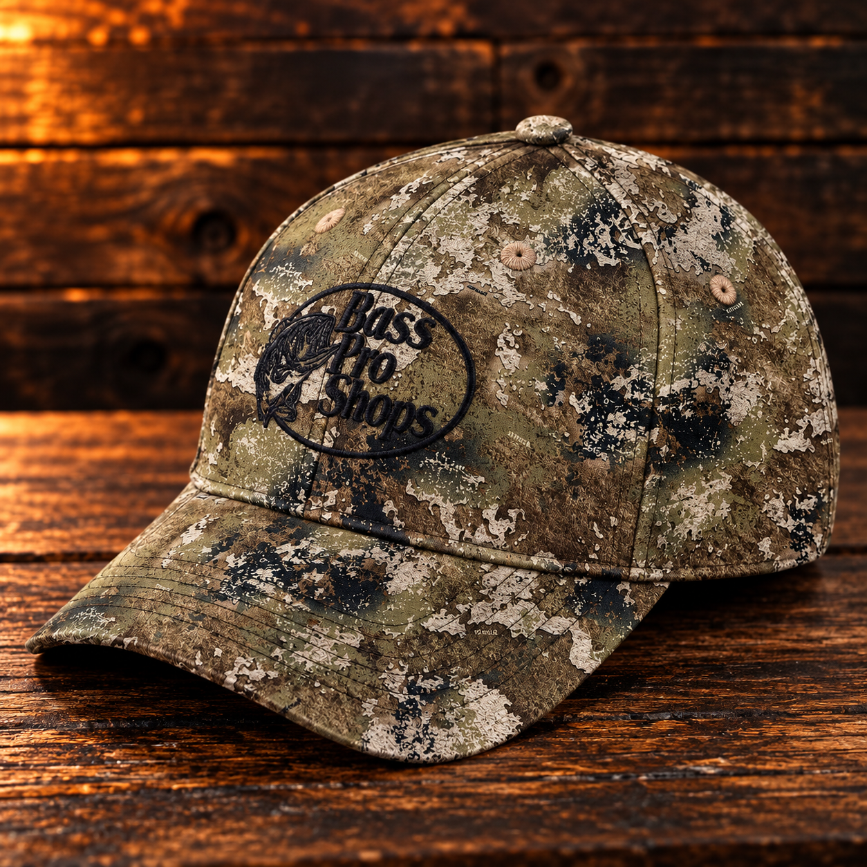 Bone Bass Pro Shops Tonal Logo Cap - TrueTimber Strata