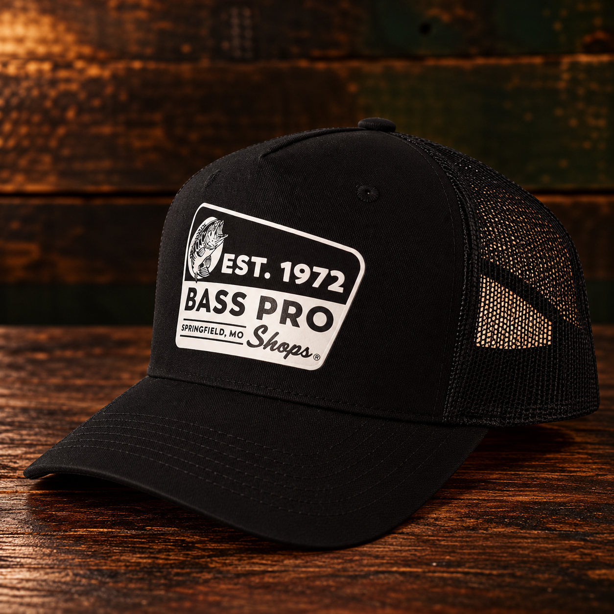 Bass Pro Shops Vintage Sign Trucker Cap - Black