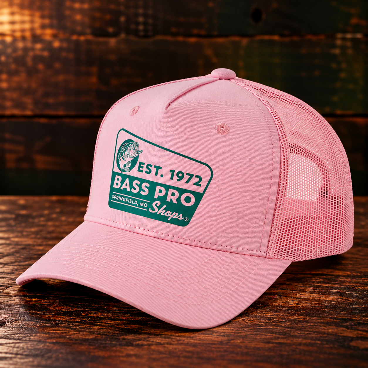 Bone Bass Pro Shops Vintage Sign Trucker Cap - Pink