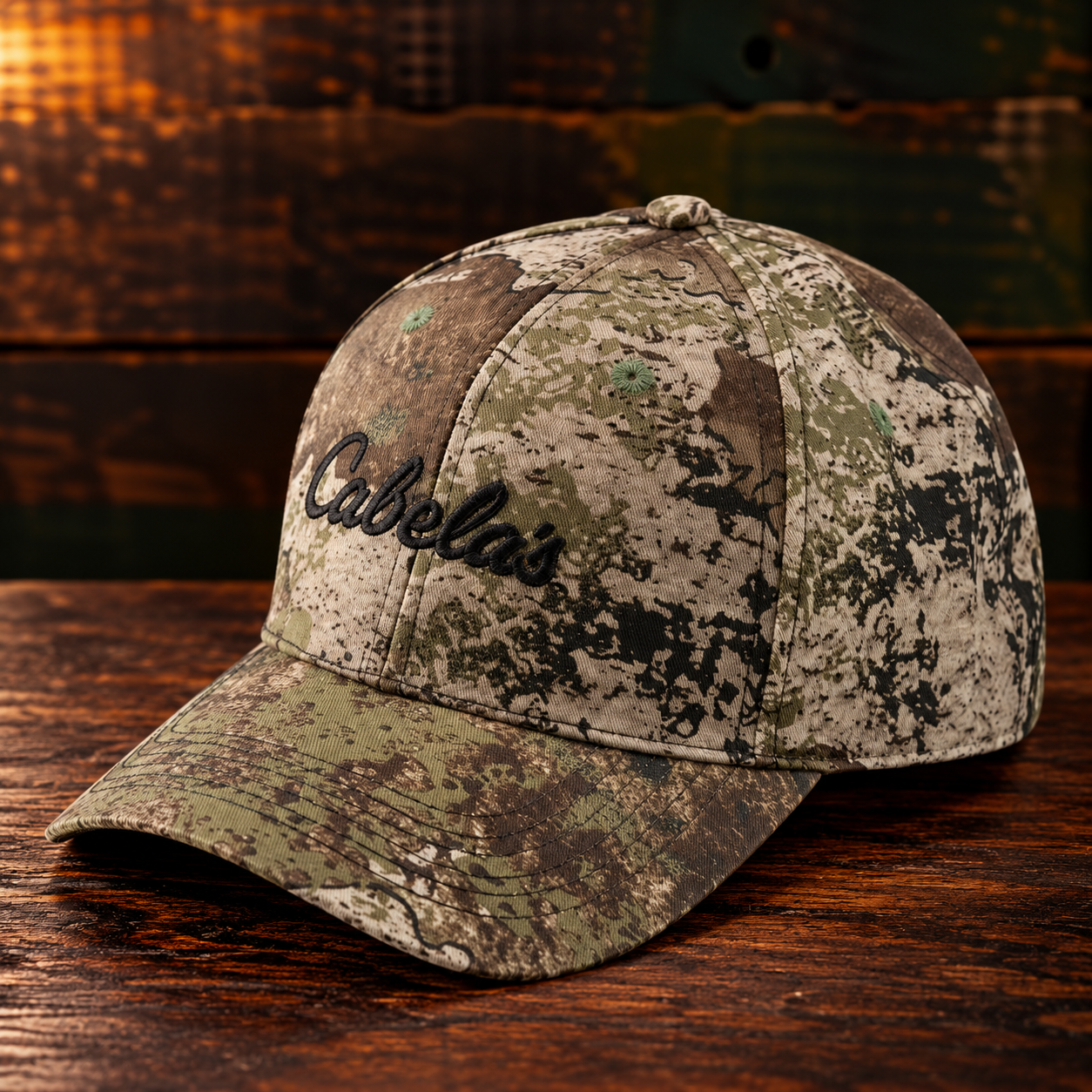 Bone Cabela's Camo Tonal Logo Cap - TrueTimber Strata